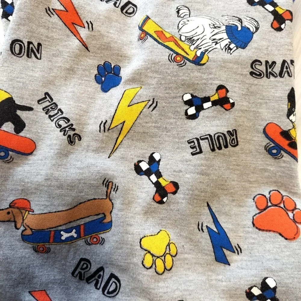 Unbranded Blue/Gray Graphic Doggie Pajamas